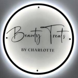 Circular Halo Lit Acrylic Sign