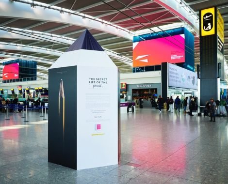 Huge Pencil Display for Heathrow T5 Terminal