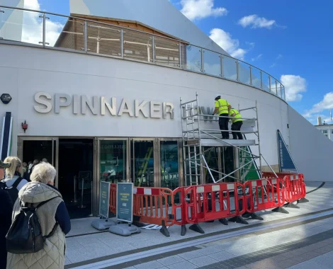 Spinnaker Tower install